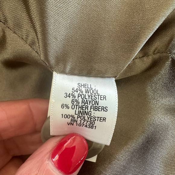 Merona grayish taupe wool pea coat women’s size medium EUC! - Picture 2 of 8